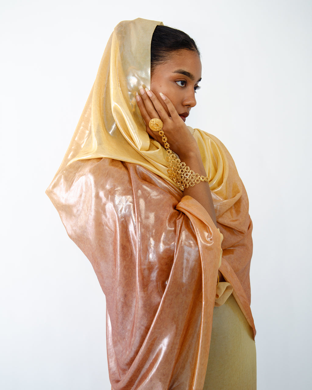 Lamé in Orange