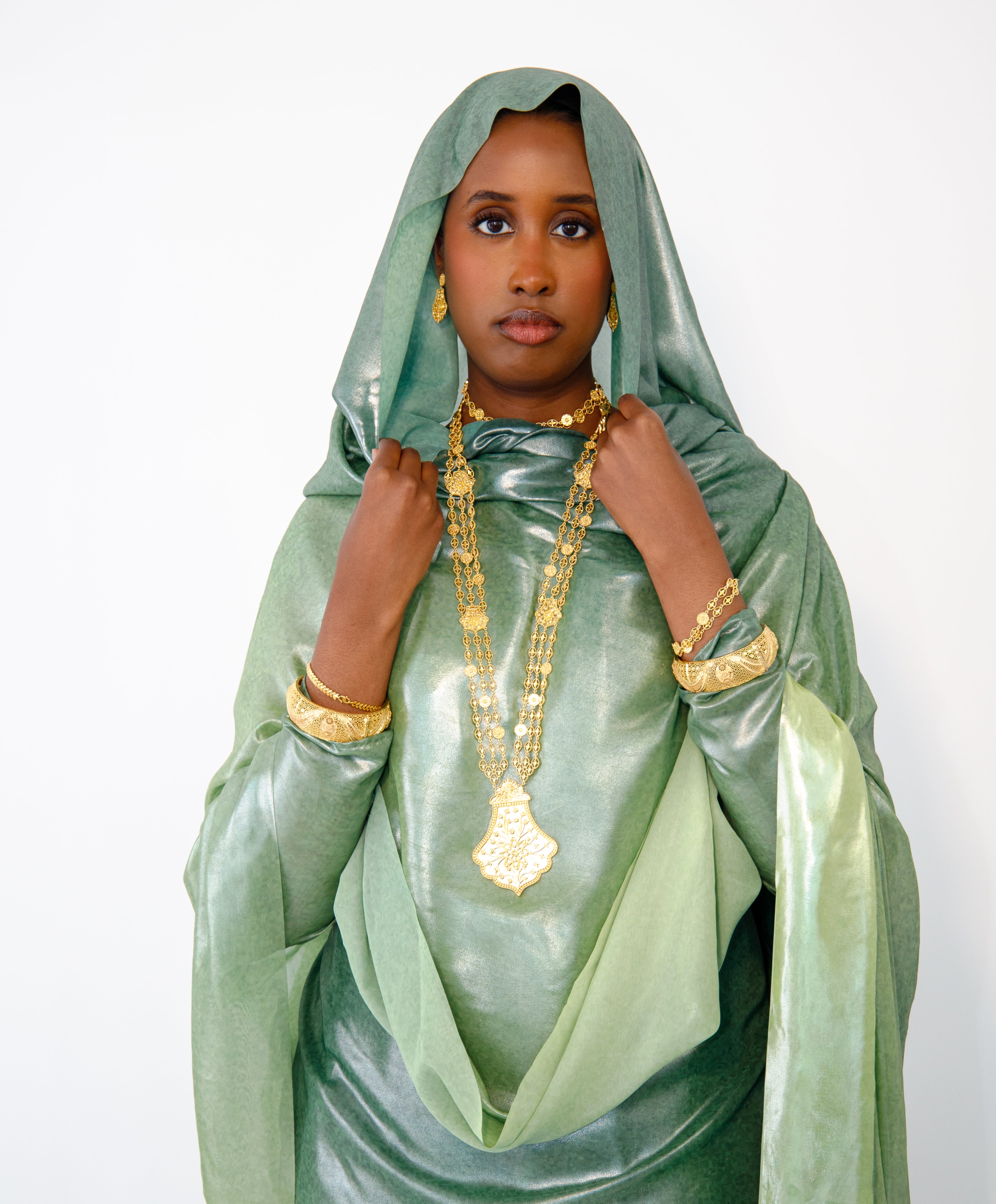 Lamé in Green