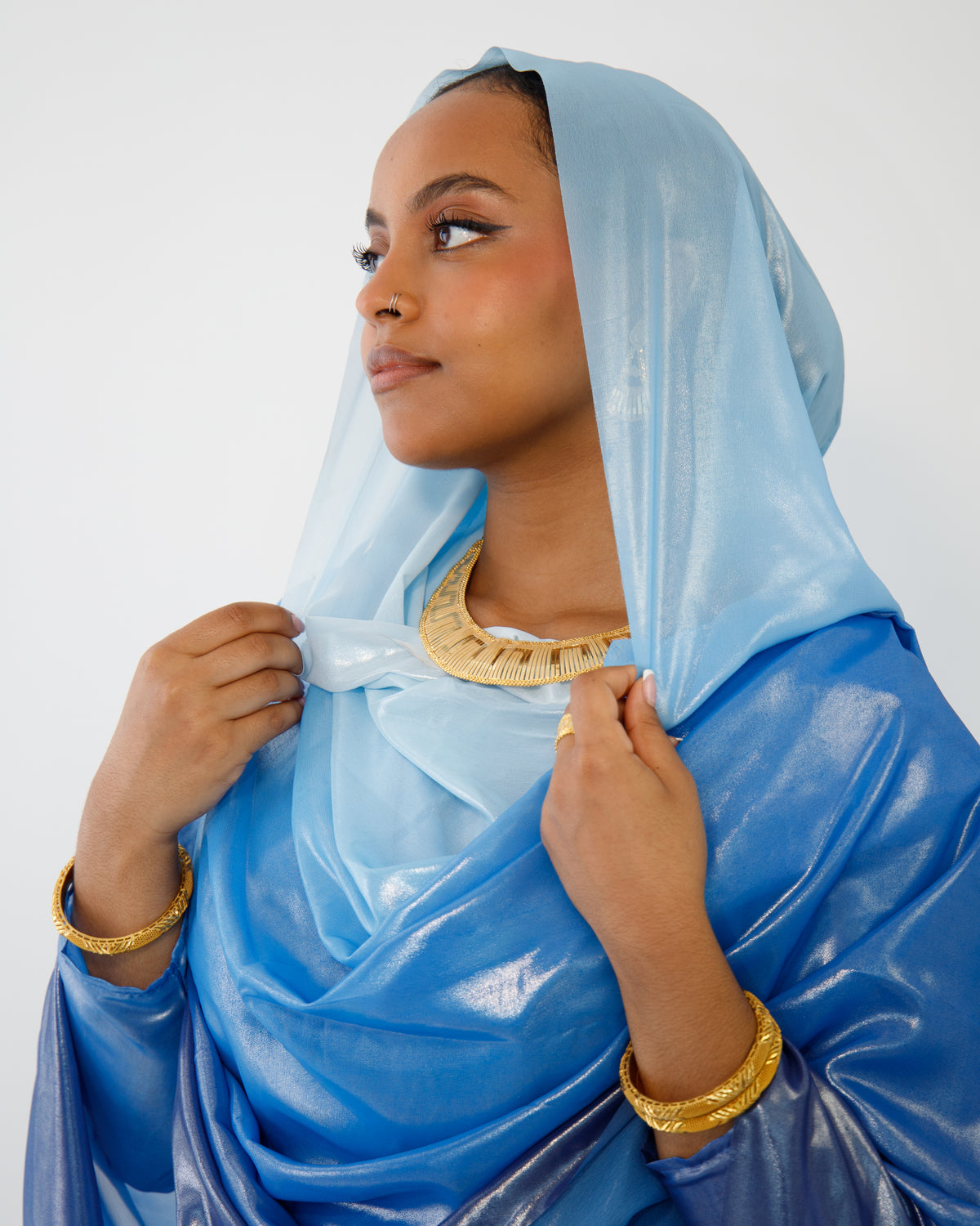 Lamé in Blue