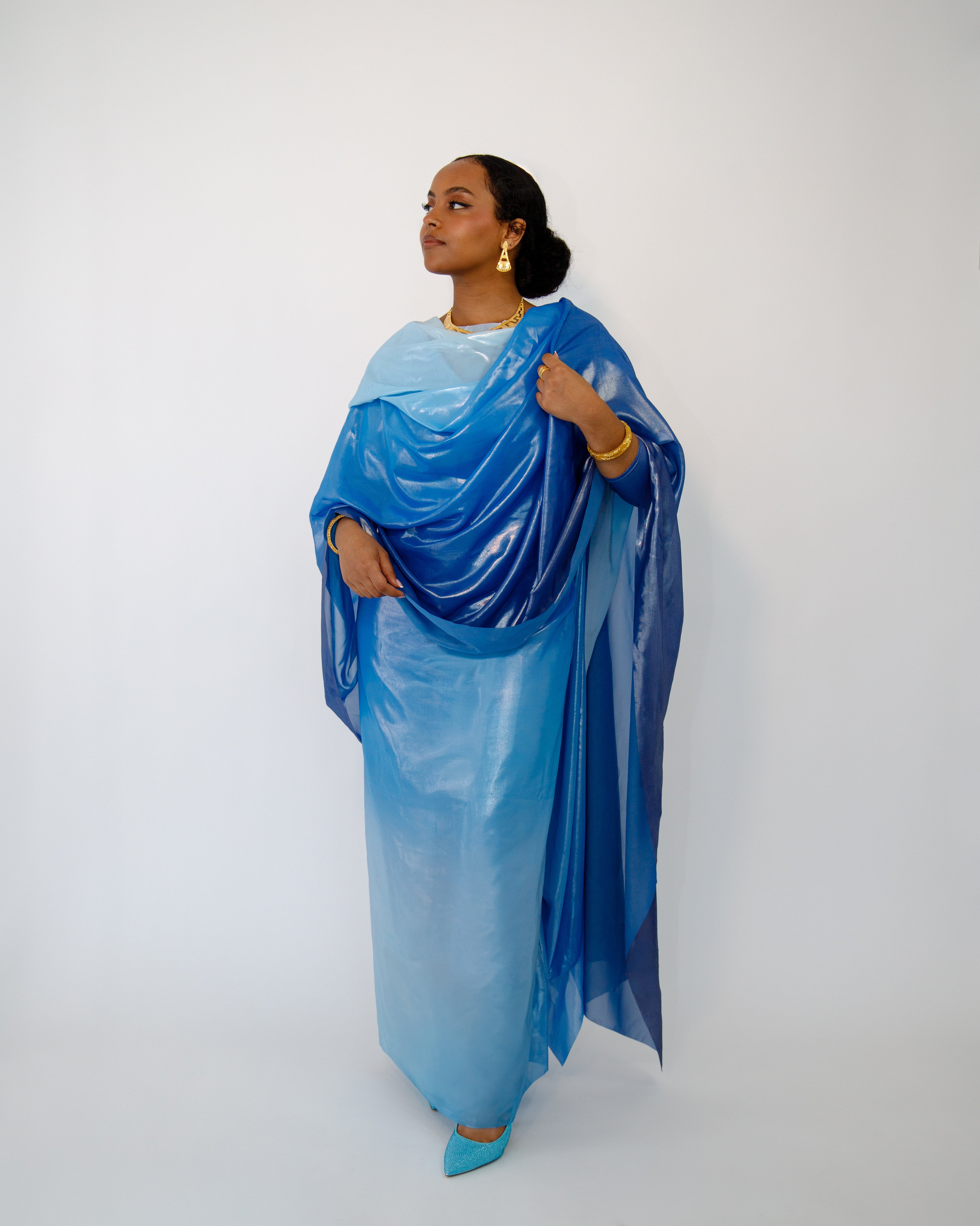 Lamé in Blue